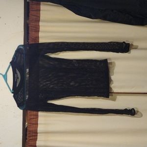 Current mood dolls kill fishnet long sleeve shirt.